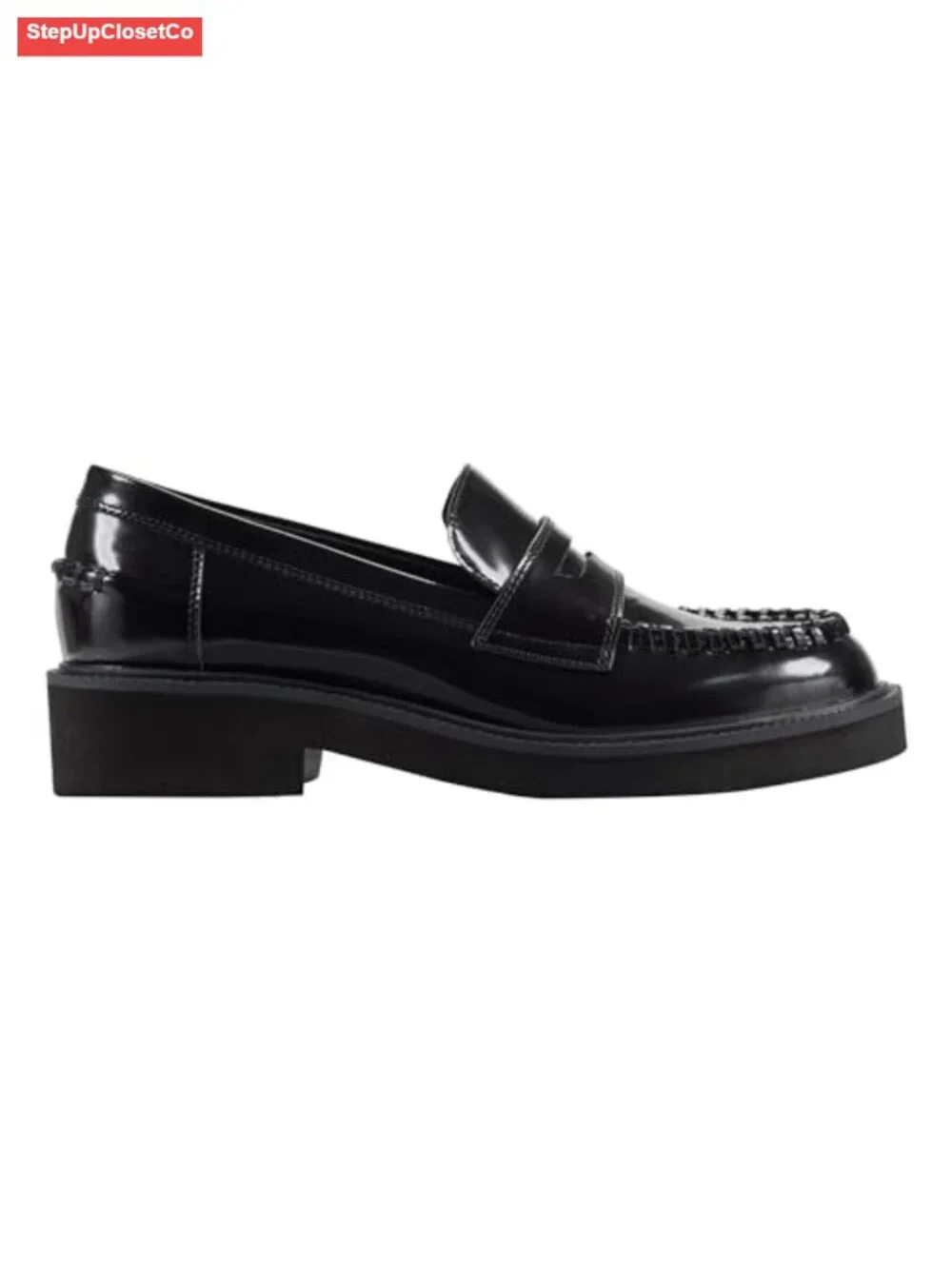 Marc Fisher LTD Dagman Slip-On Block Heel Loafers Leather Upper